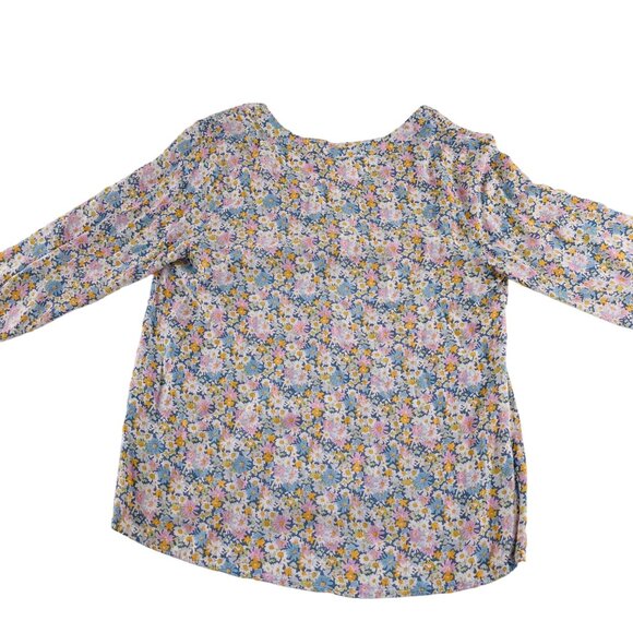 Cynthia Rowley Floral Print Blouse Size Small 3/4 Sleeve 100% Rayon Cottage - Picture 5 of 5